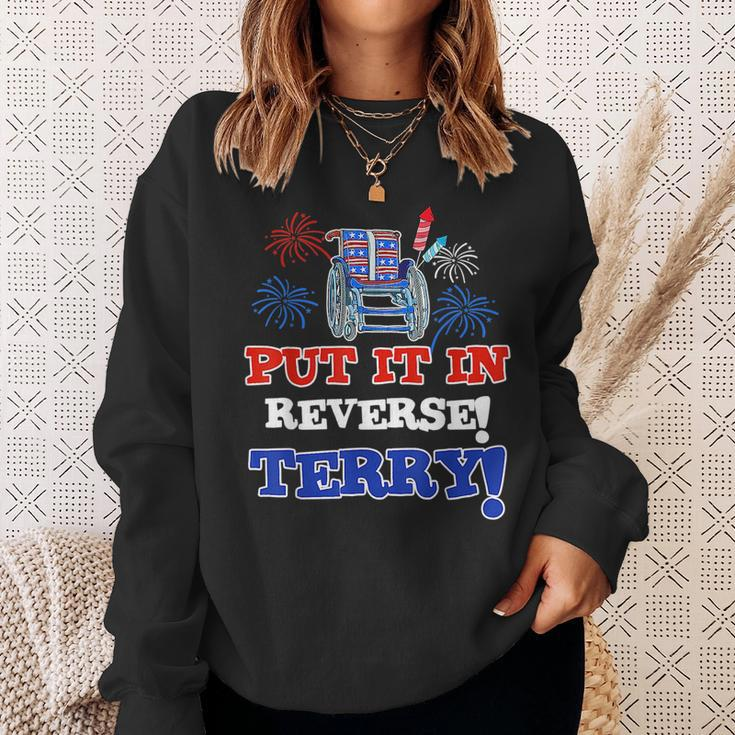 Fireworks Back Up Put It In Reverse Terry Funny 4Th Of July Sweatshirt Gifts for Her