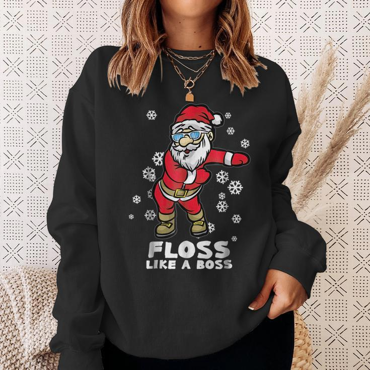 Floss Like A Boss | Funny Dancing Santa Dancing Funny Gifts Sweatshirt Gifts for Her