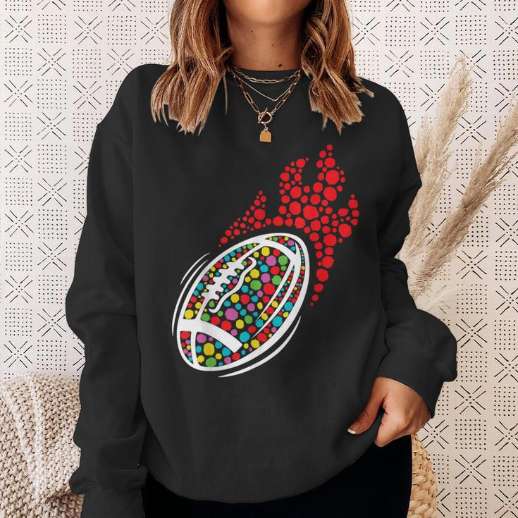 Football International Dot Day Boys Ball Sport Colorful Sweatshirt Gifts for Her