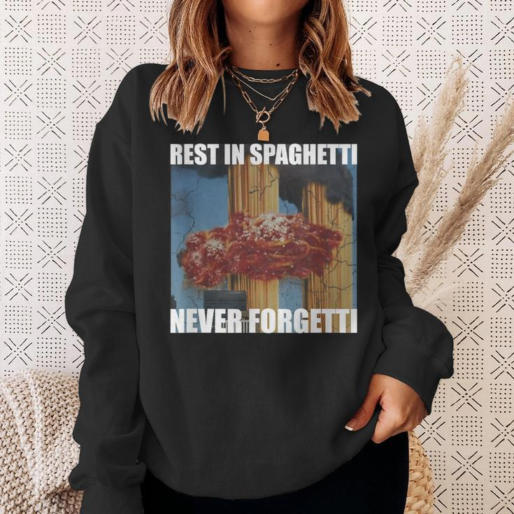 Never Forgetti Rest In Spaghetti Meme Rip Sweatshirt Gifts for Her