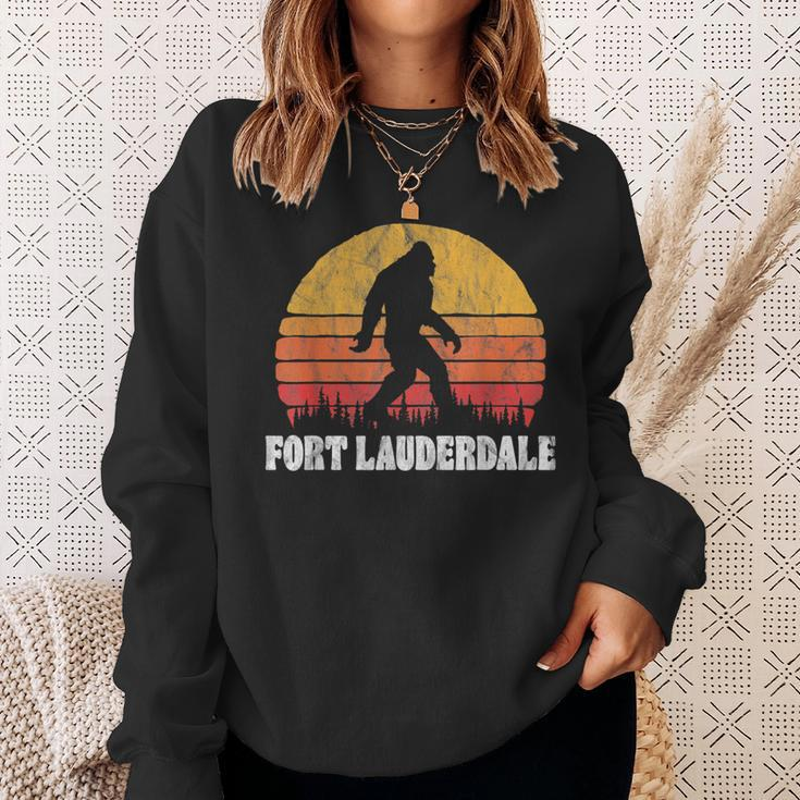 Fort Lauderdale Vintage Eighties Bigoot Retro Sunset Sweatshirt Gifts for Her