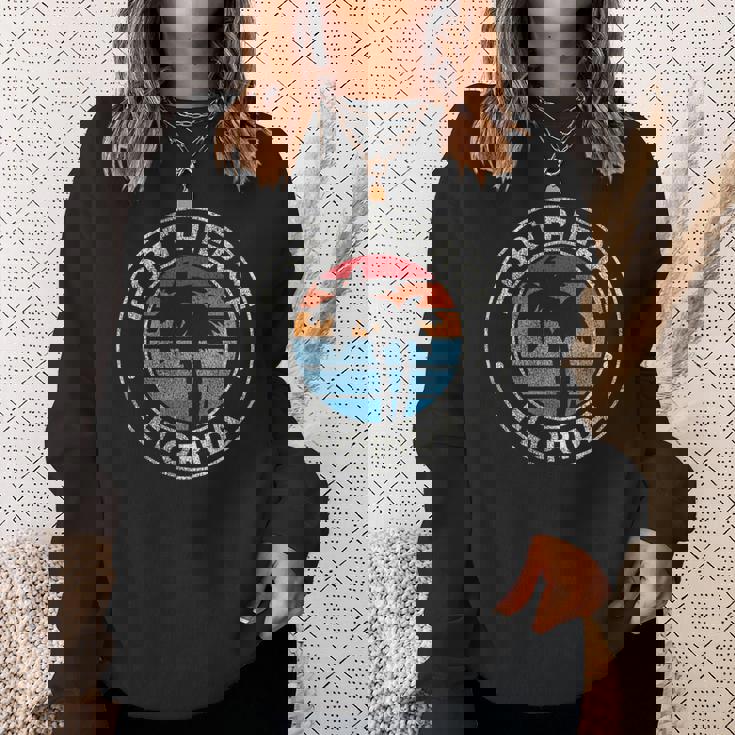 Fort Pierce Florida Fl Vintage Graphic Retro 70S Sweatshirt Gifts for Her