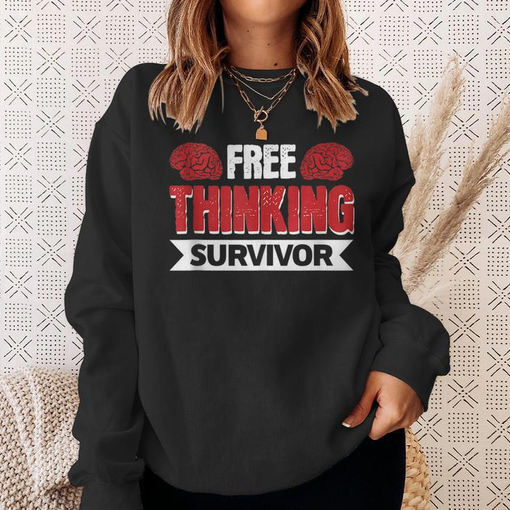 Free Thinking Survivor Sweatshirt Gifts for Her