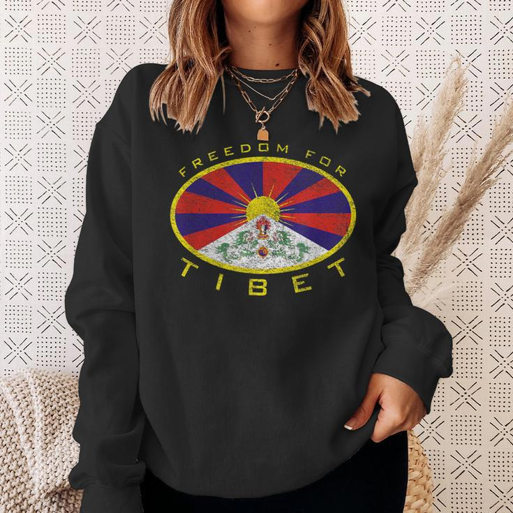 Freedom For Tibet Flag Oval Sweatshirt Gifts for Her