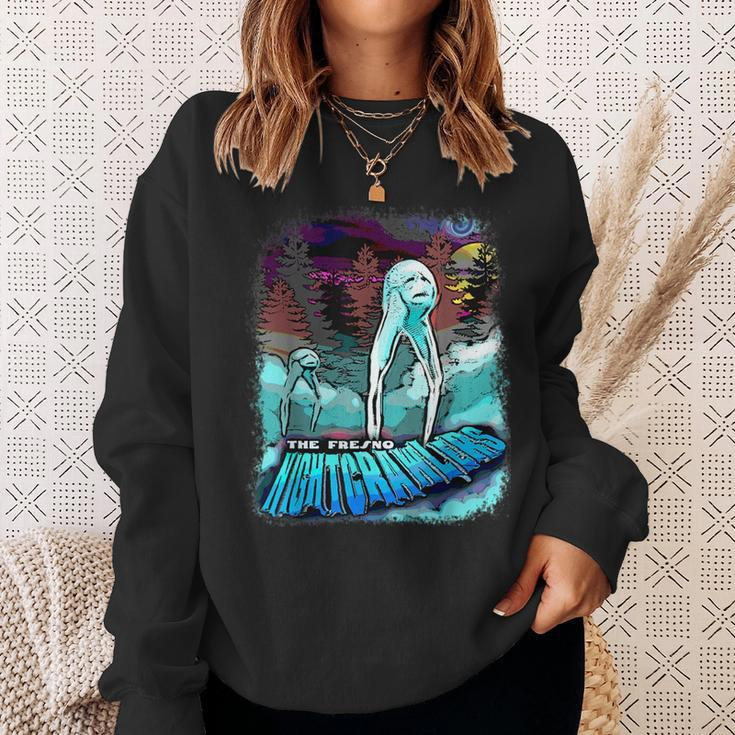 Fresno Nightcrawlers Spooky Creepy Ghost Monsters Sweatshirt Gifts for Her