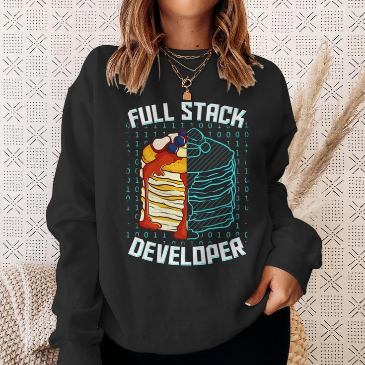 Full Stack Developer Pancake Web Coder Programmer Sweatshirt Gifts for Her