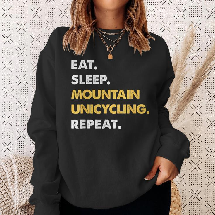 Fun Mountainunicycling Eat Sleep Mountain-Unicycling Repeat Sweatshirt Gifts for Her