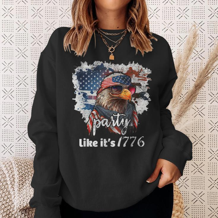 Funny 4Th Of July American Flag And Eagle Cool 4Th Of July Sweatshirt Gifts for Her