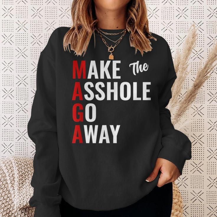 Anti Trump Maga Make The Asshole Go Away Sweatshirt Gifts for Her