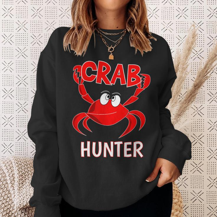 Crab Hunter Crabbing Seafood Hunting Crab Lover Sweatshirt Gifts for Her