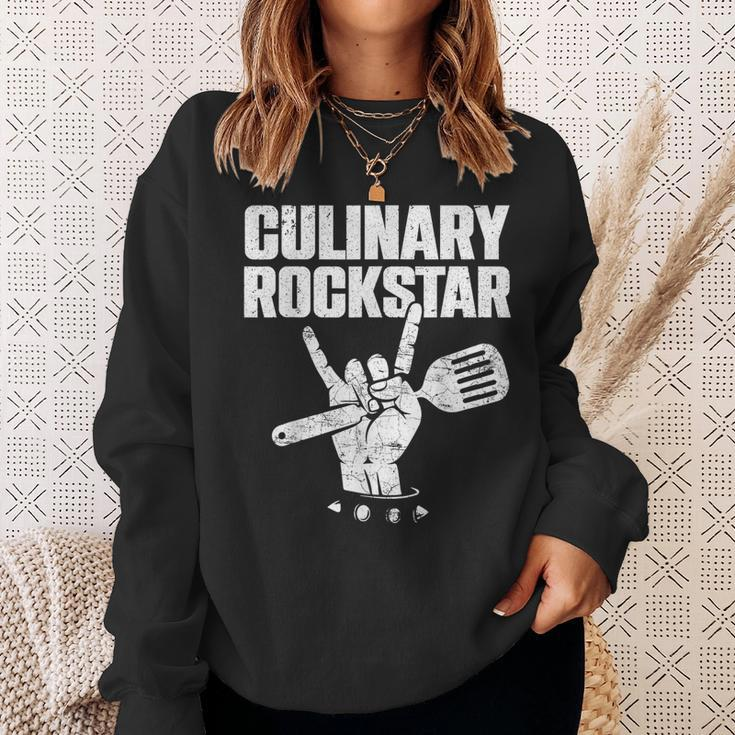 Culinary Lover Chef Cook Culinary Rockstar Sweatshirt Gifts for Her