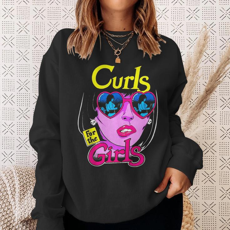 Funny Curls For Girls Gym Weightlifting Bodybuilding Fitness Sweatshirt Gifts for Her