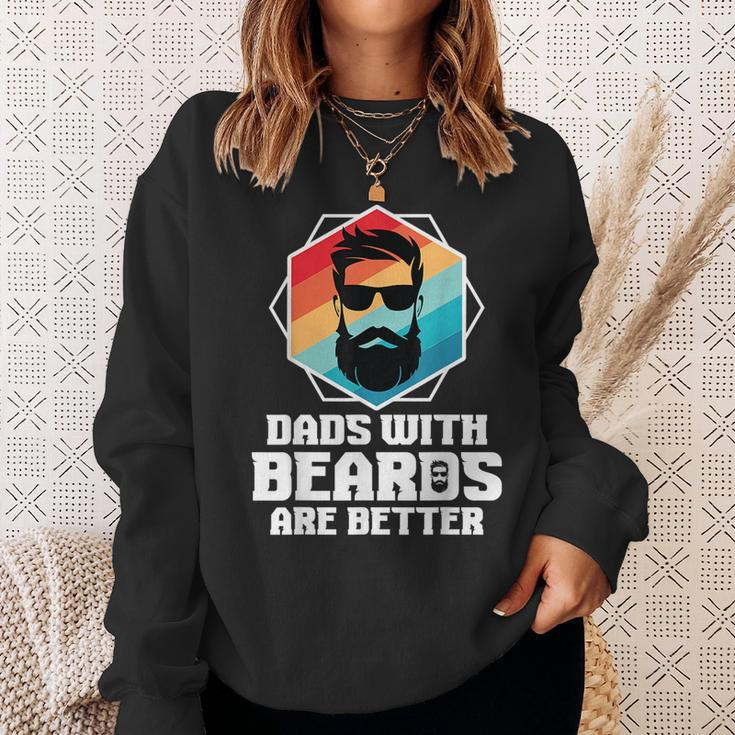 Funny Dads With Beards Are Better Dad Joke Fathers Day Sweatshirt Gifts for Her