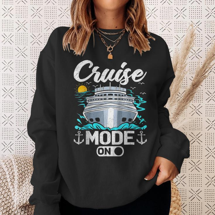 Funny Family Matching Cruise Vacation Cruise Mode On Sweatshirt Gifts for Her