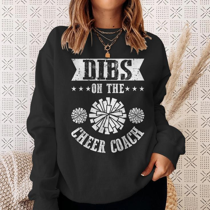 Funny Football Dibs On The Cheer Coach Pom Poms Sweatshirt Gifts for Her