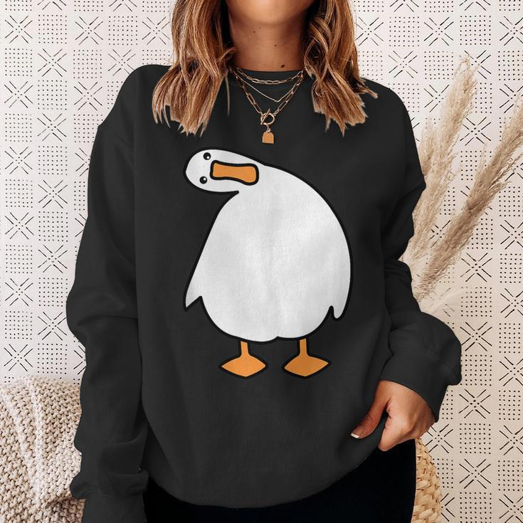 Funny Goose With Crazy Look Sweatshirt Gifts for Her
