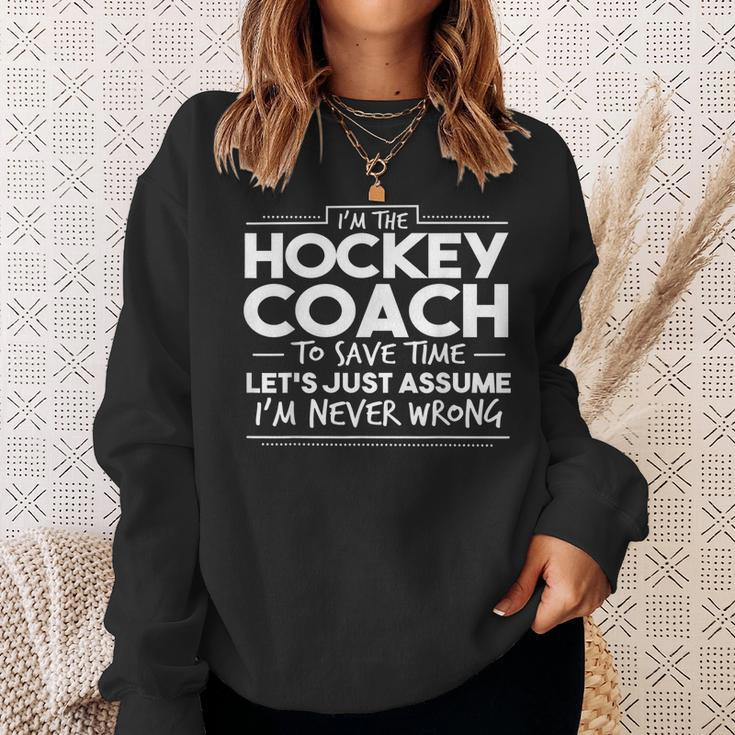 Funny Hockey Coach Hockey Hockey Funny Gifts Sweatshirt Gifts for Her