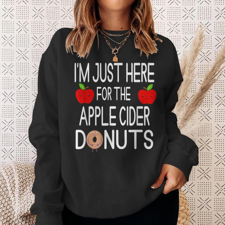 I'm Just Here For The Apple Cider Donuts Apple Picking Sweatshirt Gifts for Her