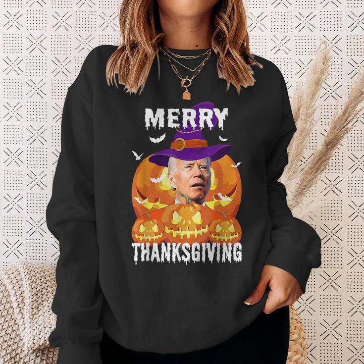 Joe Biden Confused Merry Thanksgiving For Halloween Sweatshirt Gifts for Her