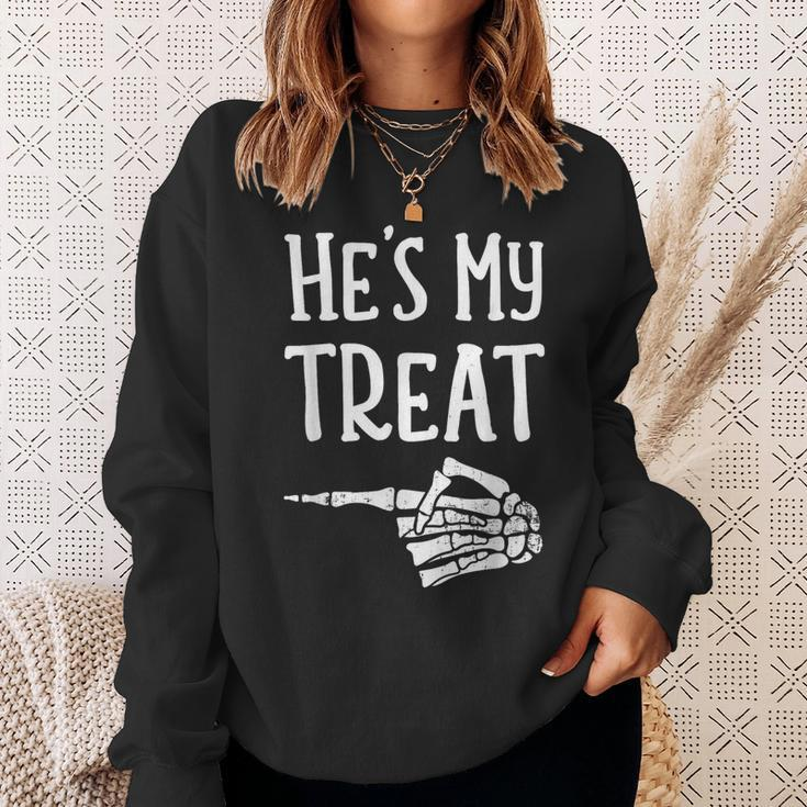 Matching He's My Treat Couples Costume Halloween Hers Sweatshirt Gifts for Her
