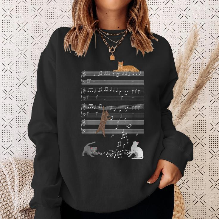 Musical Cats Cat And Music Lover Cat Sweatshirt Gifts for Her