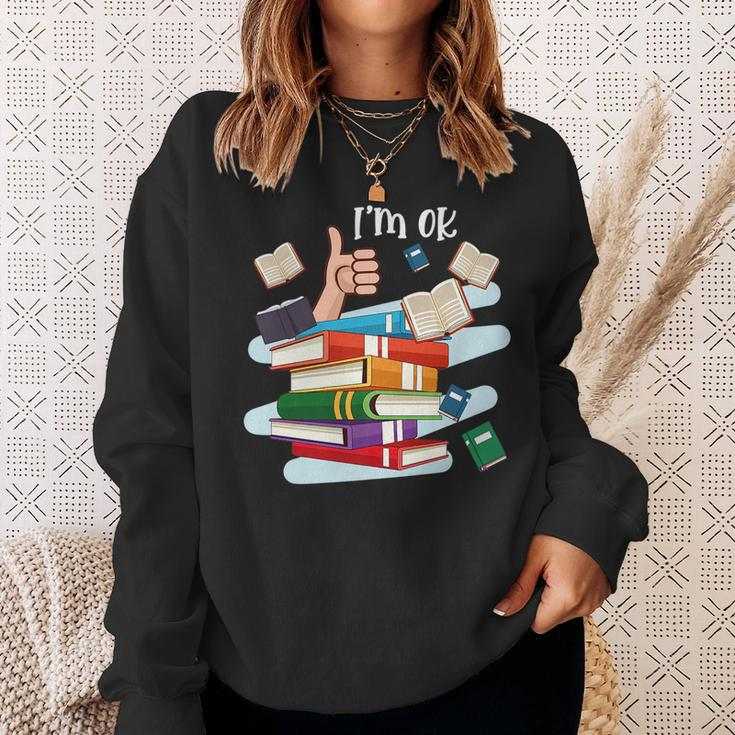 Funny Reading Book Lovers Im Ok National Book Lovers Day Reading Funny Designs Funny Gifts Sweatshirt Gifts for Her