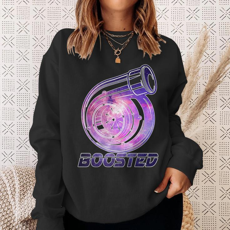 Turbo Tuner Gear Head Galaxy Boosted Turbo Sweatshirt Gifts for Her