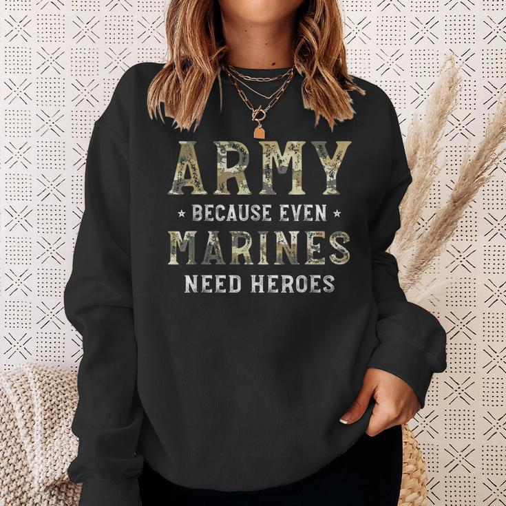 Funny Us Army Heroes Funny Gift Soldier Usa Military Sweatshirt Gifts for Her