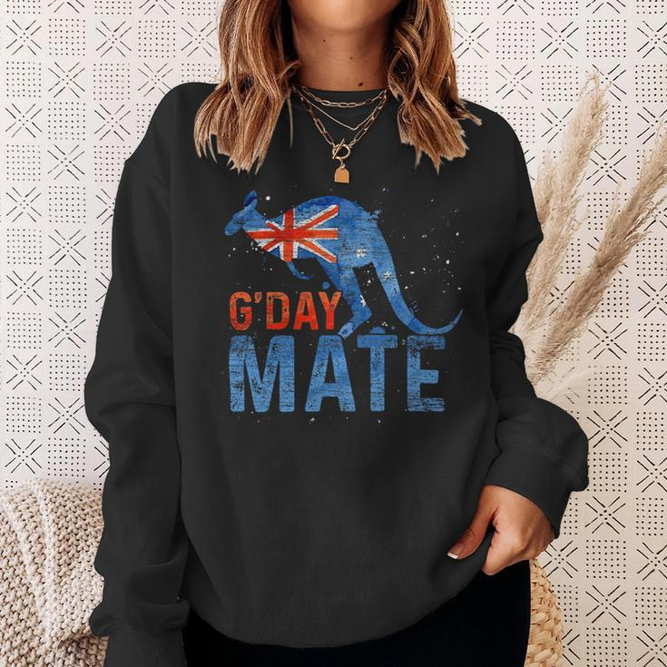 G Day Mate Kangaroo Aussie Animal Australia Flag Australia Sweatshirt Gifts for Her