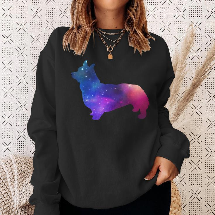 Galaxy Corgi Dog Space And Stars Lover Gift Sweatshirt Gifts for Her
