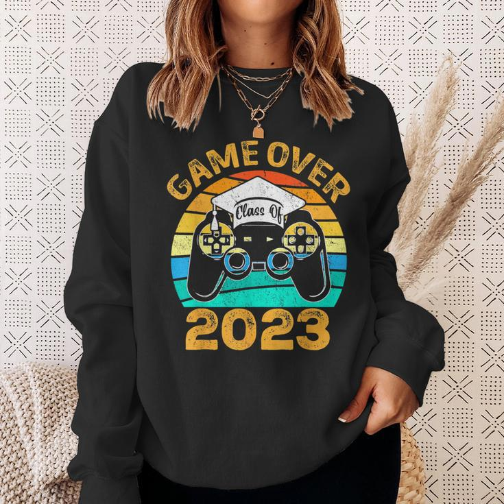Game Over Class Of 2024 Video Games Vintage Graduation Gamer Sweatshirt Gifts for Her