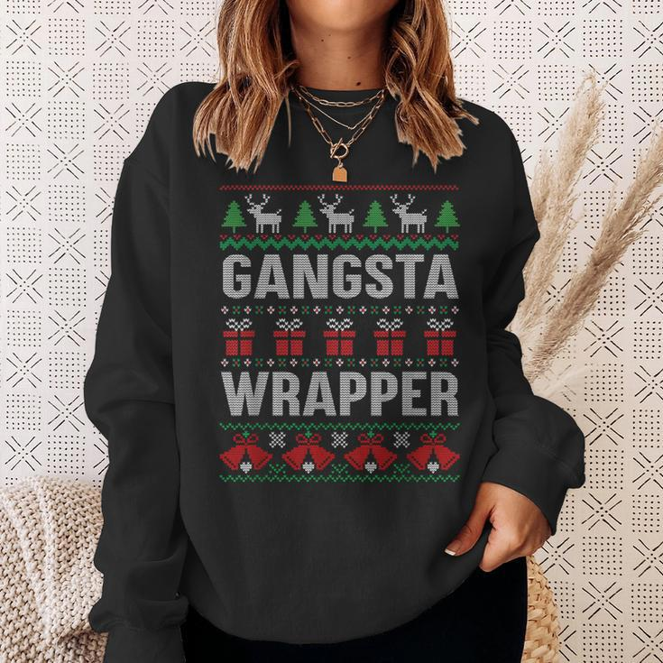 Gangsta Wrapper Ugly Sweater Christmas Sweatshirt Gifts for Her