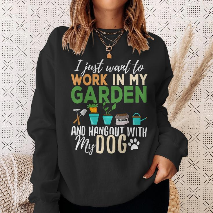 Gardening Dog Lover Gardener Garden Pet Gift Plants Sweatshirt Gifts for Her