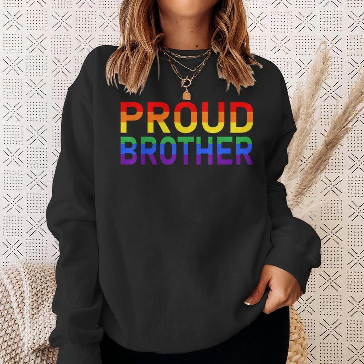 Gay Pride Lgbtqia Proud Brother Lgbt Parent Pride Brother Sweatshirt Gifts for Her