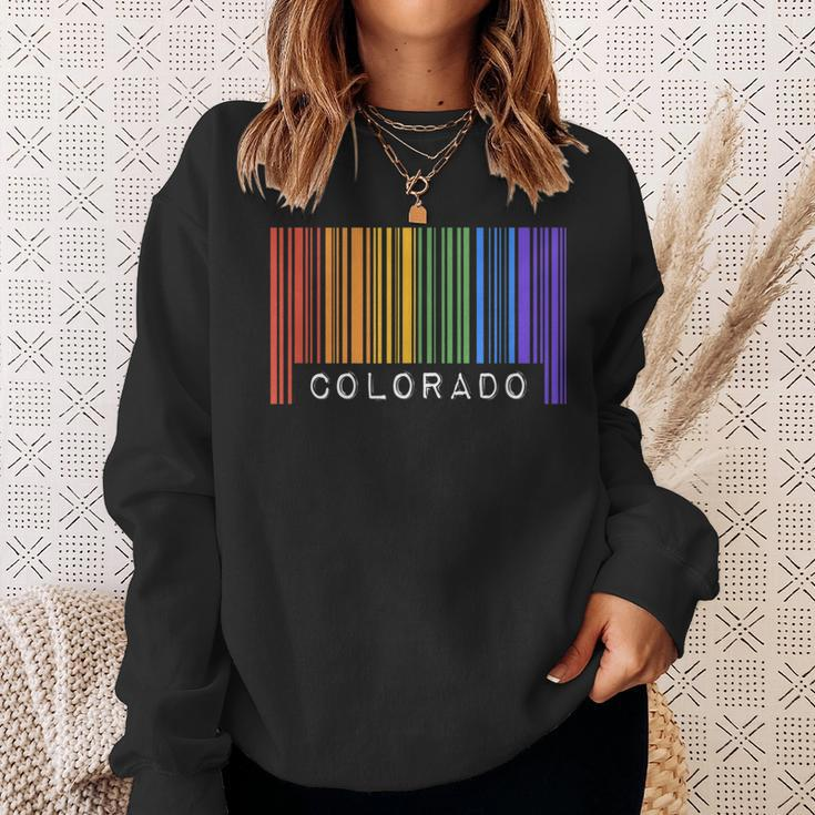 Gay Queer Barcode Pride Colorado Aesthetic Lgbtq Flag Denver Sweatshirt Gifts for Her