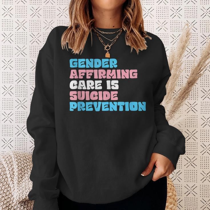 Gender Affirming Care Is Suicide Prevention Lgbt Rights Sweatshirt Gifts for Her