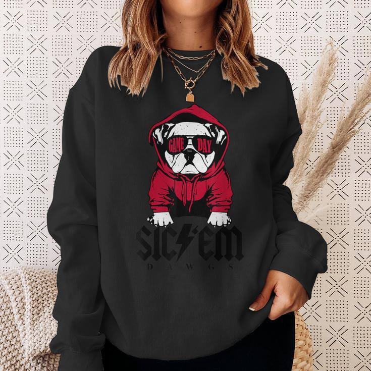 Georgia Lovers Outfits Ga Sic Em Sports Red Style Sweatshirt Gifts for Her