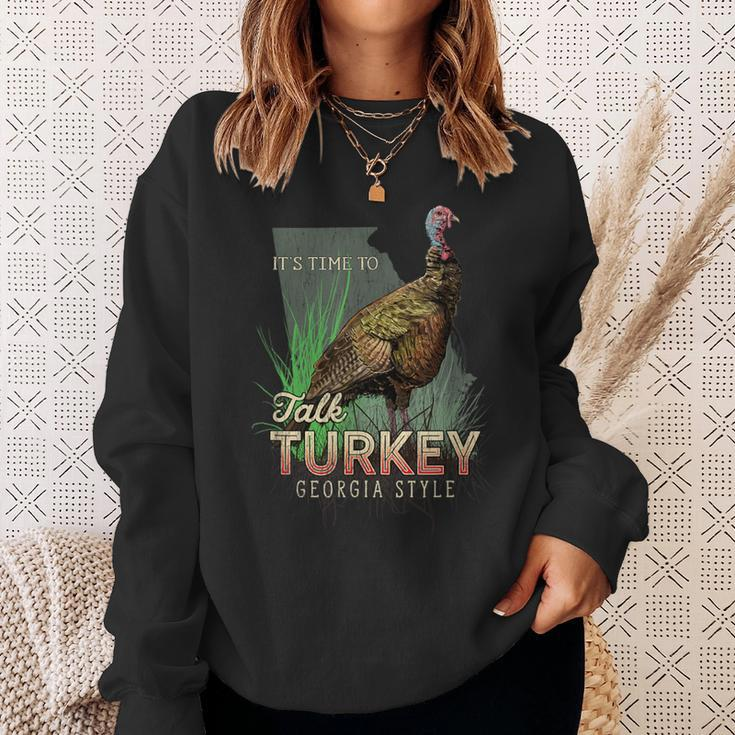 Georgia Turkey Hunting Time To Talk Turkey Sweatshirt Gifts for Her