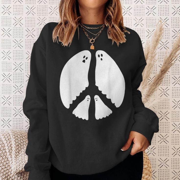 Ghost Peace Sign Sweatshirt Gifts for Her