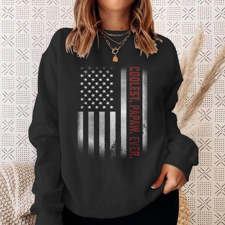 Gifts For Papa Coolest Papaw Ever American Flags Gift For Mens Sweatshirt Gifts for Her