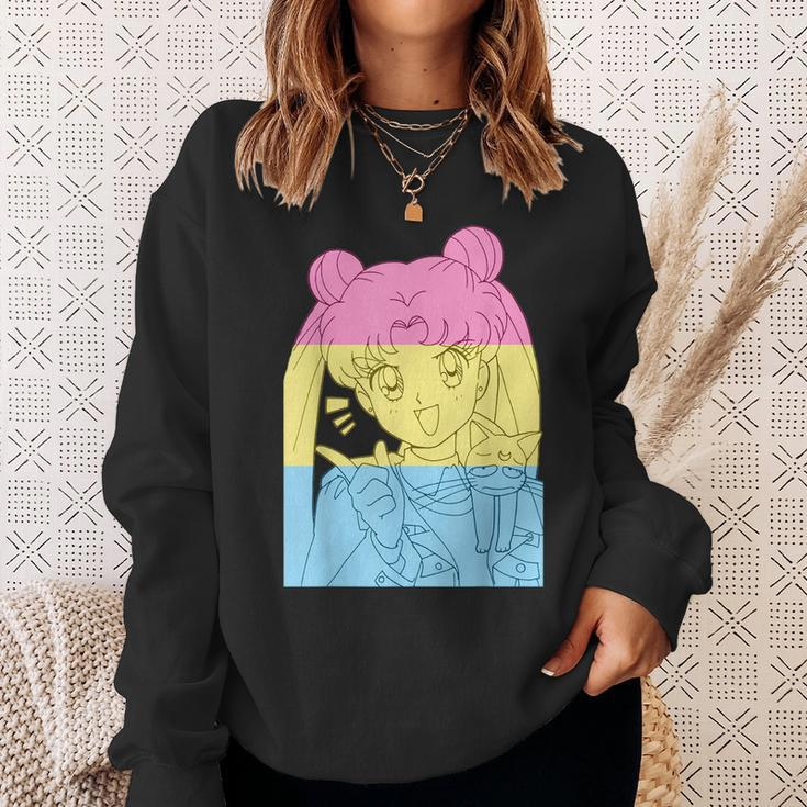 Girl Anime Pansexual Pride Pansexual Flag Lgbt Month Sweatshirt Gifts for Her