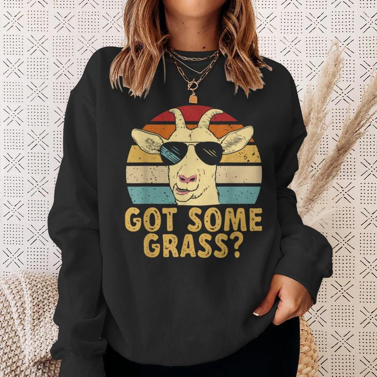 Goat Some Grass Funny Goat Farmer Sweatshirt Gifts for Her