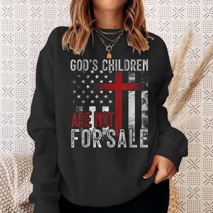 Gods Children Are Not For Sale Funny Political Political Funny Gifts Sweatshirt Gifts for Her