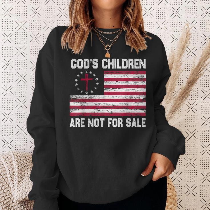 Gods Children Are Not For Sale Funny Quote Gods Children Sweatshirt Gifts for Her