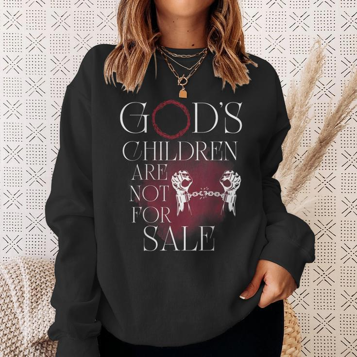 Gods Children Are Not For Sale Jesus Christ Christian Women Christian Gifts Sweatshirt Gifts for Her