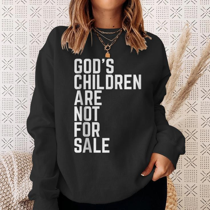 Gods Children Are Not For Sale Jesus Christian America Flag Christian Gifts Sweatshirt Gifts for Her