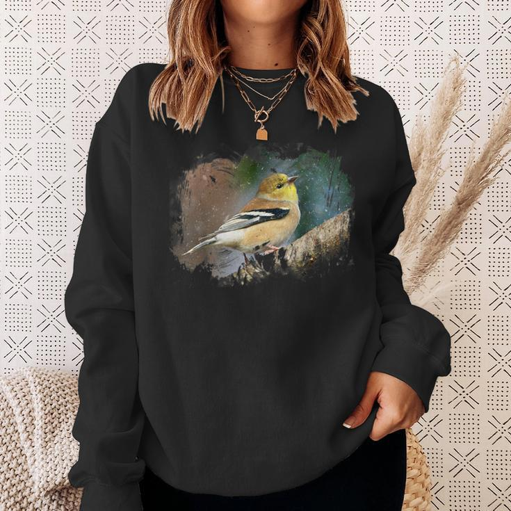 Goldfinch Bird For Nature Lovers Birder Sweatshirt Gifts for Her