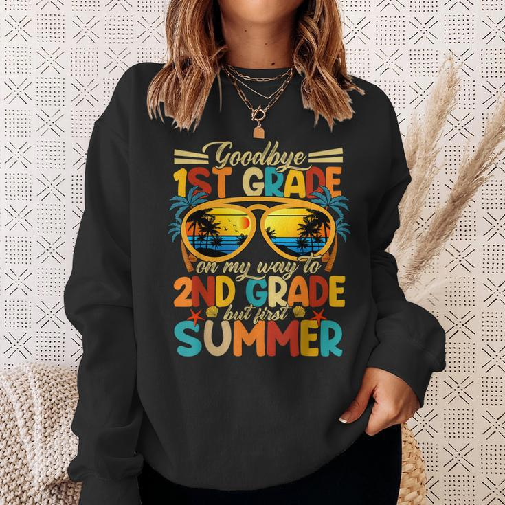 Goodbye 1St Grade Graduation To 2Nd Grade Hello First Summer Sweatshirt Gifts for Her