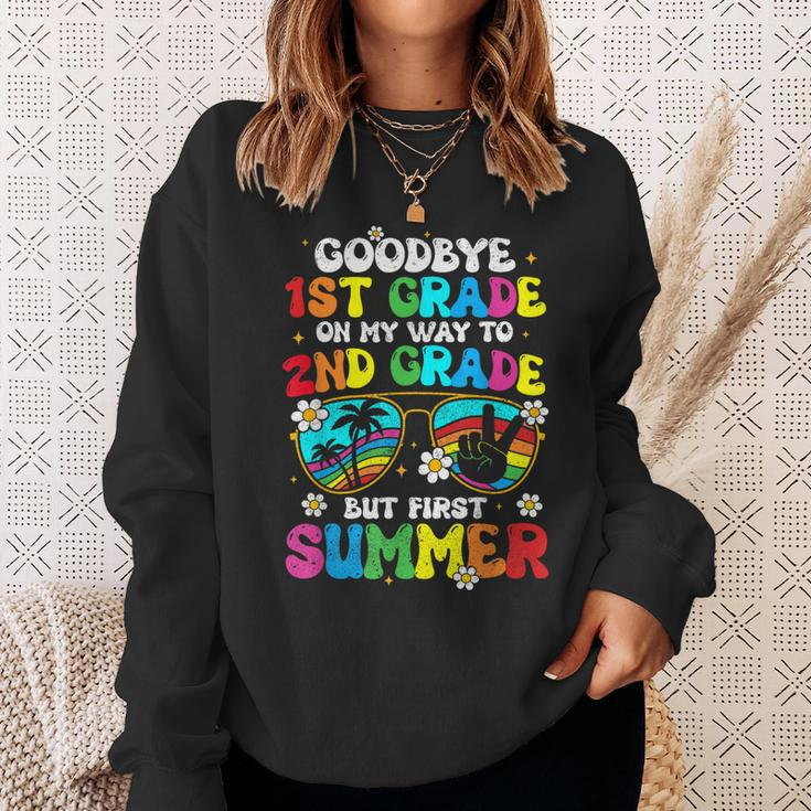 Goodbye 1St Grade Graduation To 2Nd Grade Hello Summer Kids Sweatshirt Gifts for Her