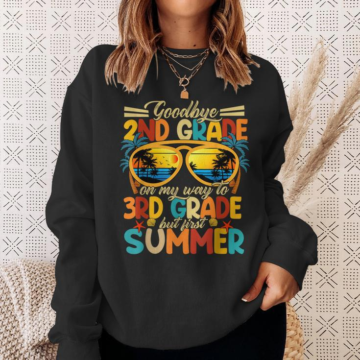 Goodbye 2Nd Grade Graduation To 3Rd Grade Hello First Summer Sweatshirt Gifts for Her